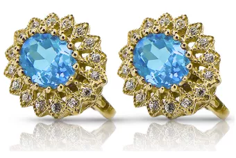 Ring Aquamarine 14K Yellow gold Vintage vec125y